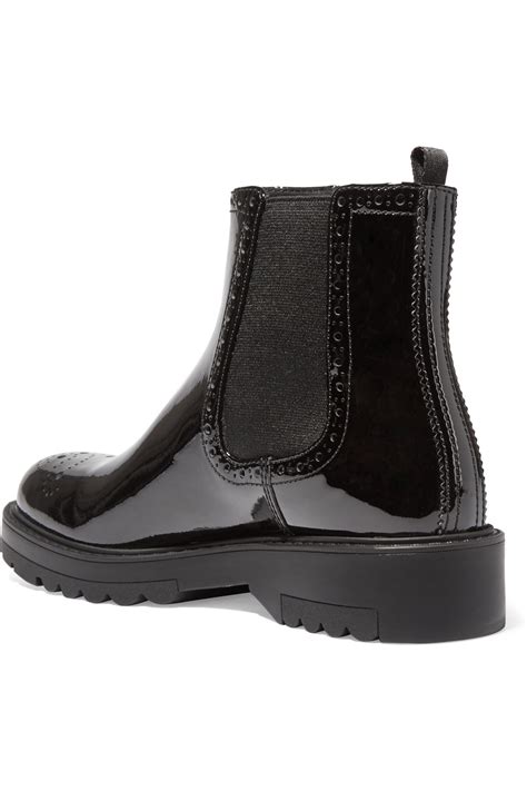 prada patent leather chelsea boots|Prada leather pointed toe boots.